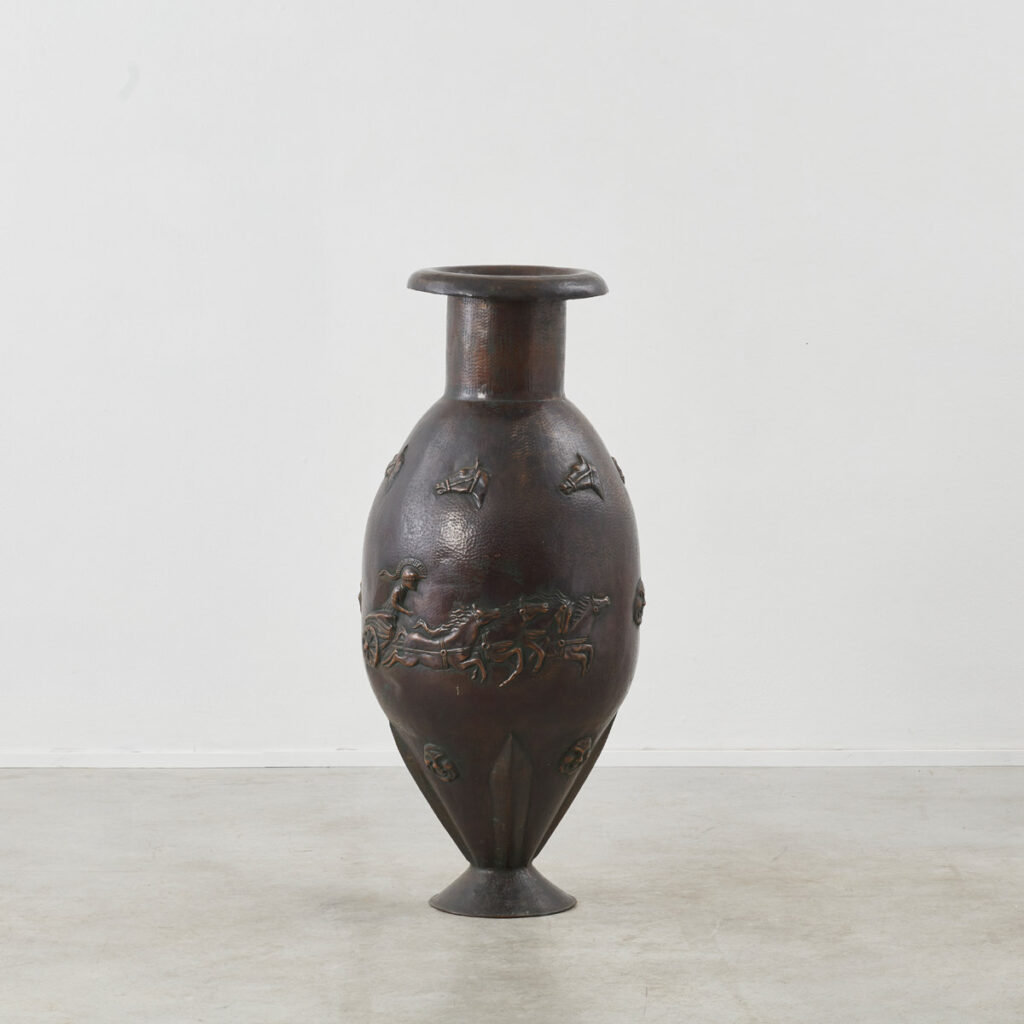Angelo Bragalini large vase in copper