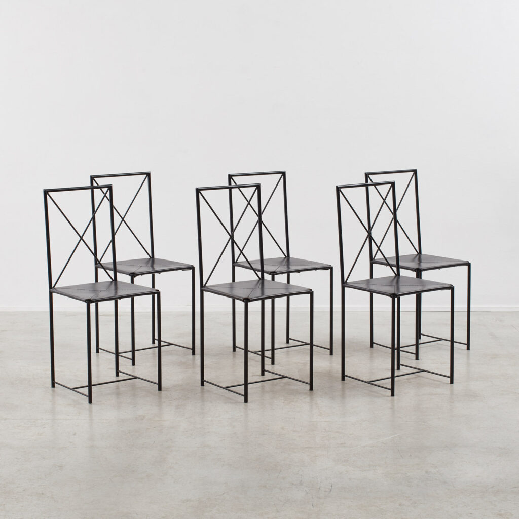 Asnago & Vender set of Moka chairs