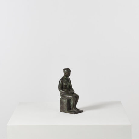 Charles Despiau patinated bronze of seated lady