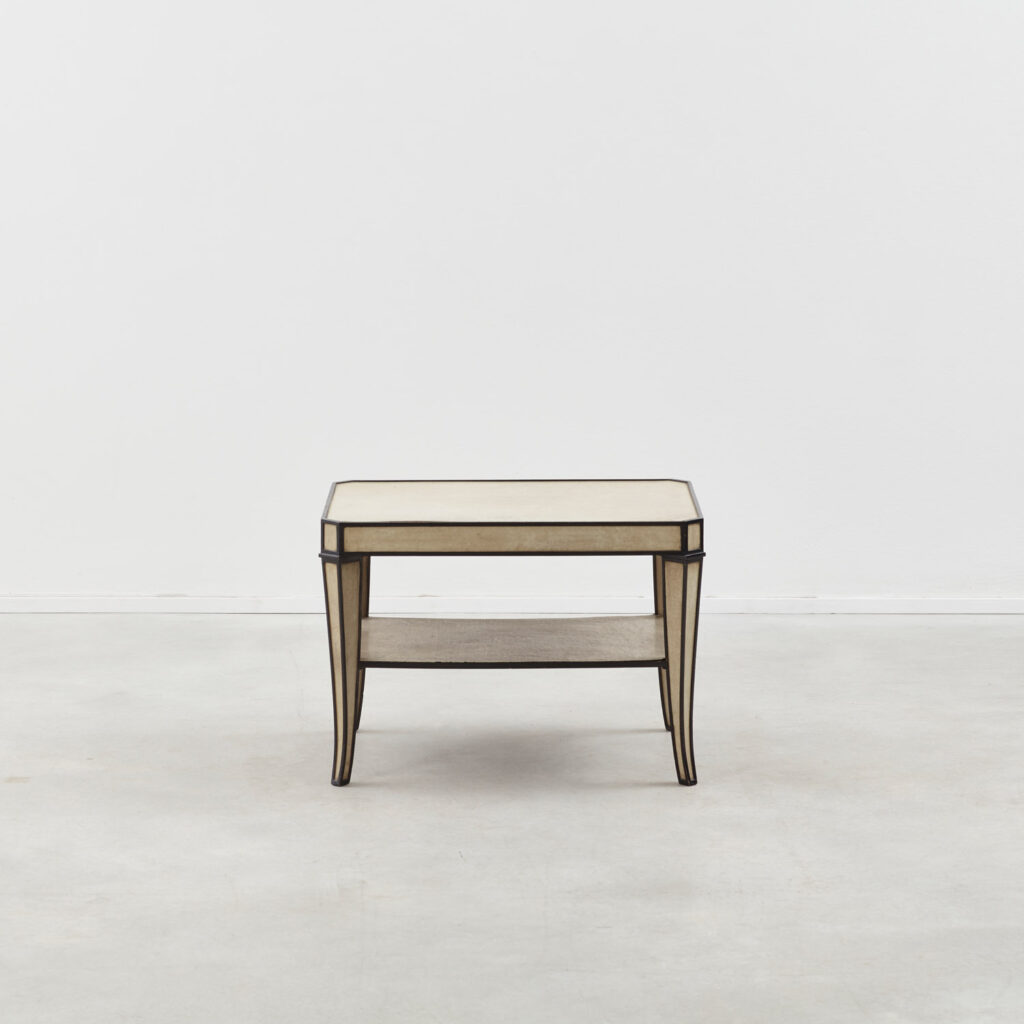 Art Deco side table in faux shagreen