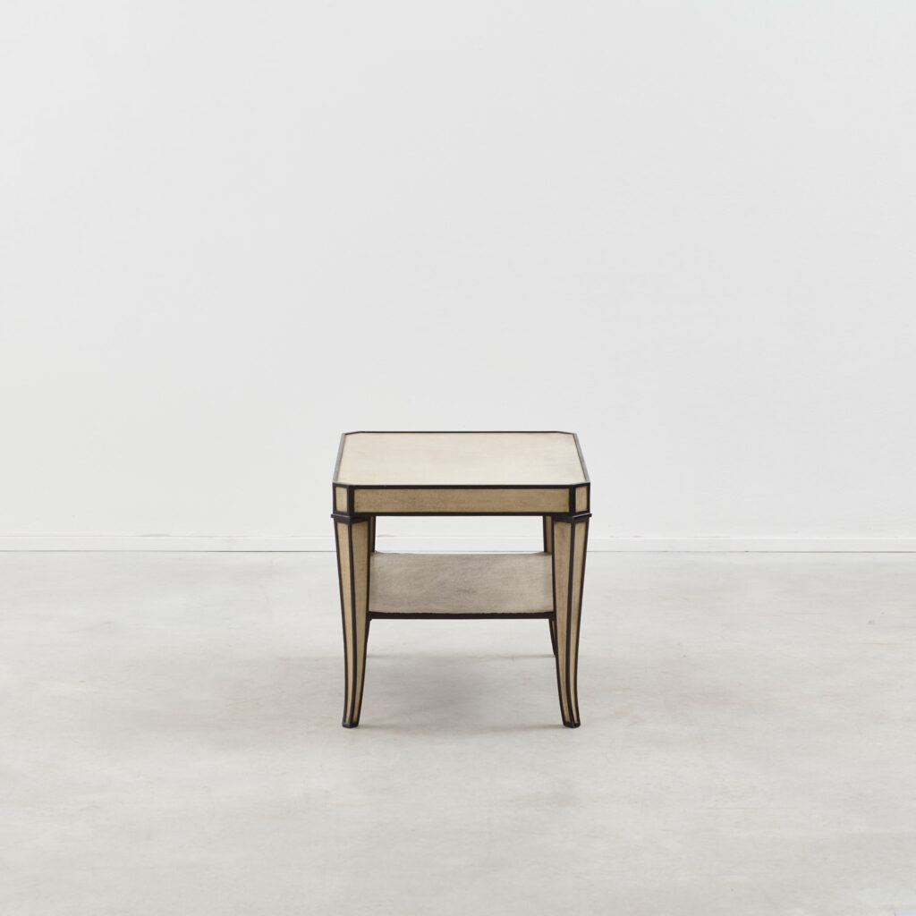 Art Deco side table in faux shagreen