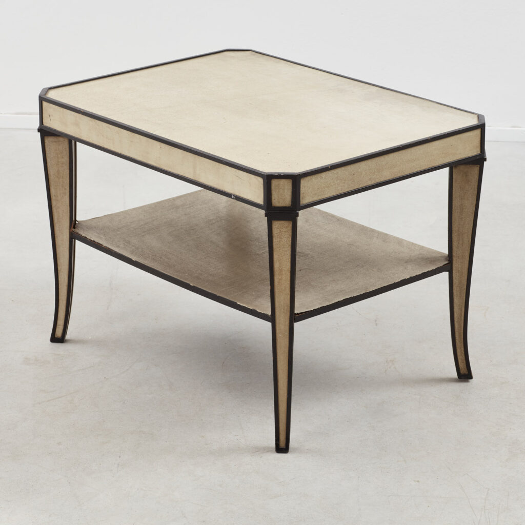 Art Deco side table in faux shagreen