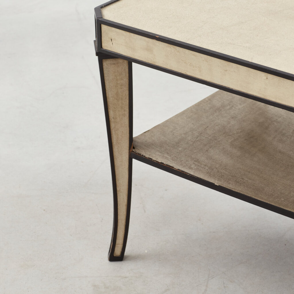 Art Deco side table in faux shagreen