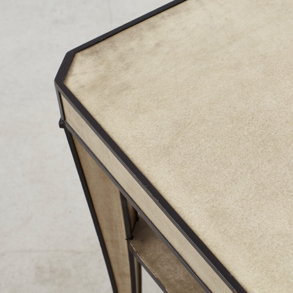 Art Deco side table in faux shagreen
