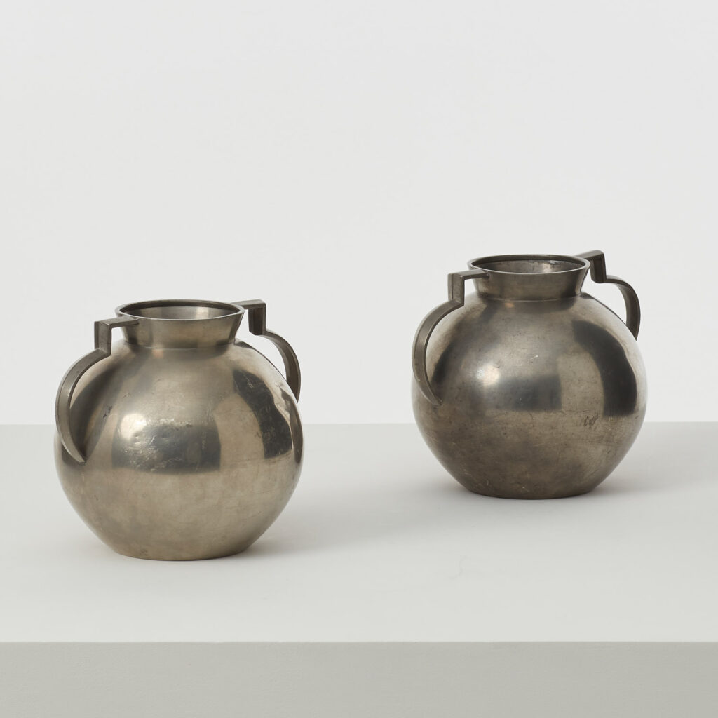 Jacob Ängman (attr.) Art Deco pewter vases