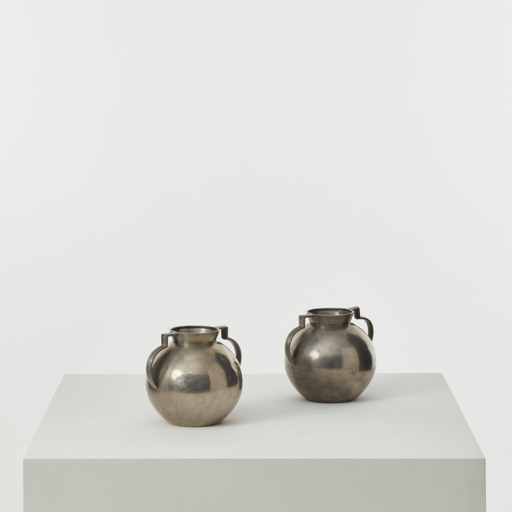 Jacob Ängman (attr.) Art Deco pewter vases