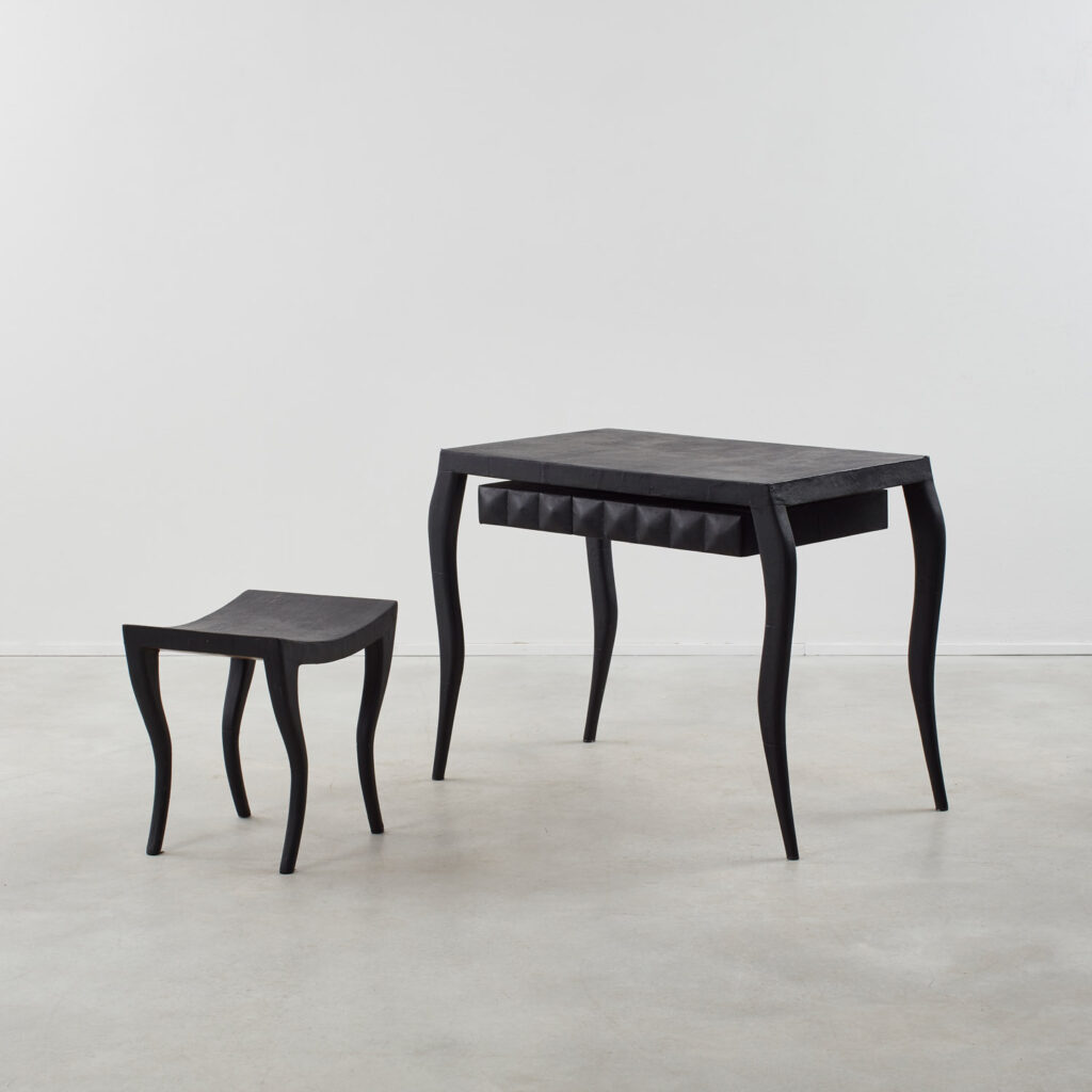 Ria & Youri Augousti Shagreen dressing table and stool