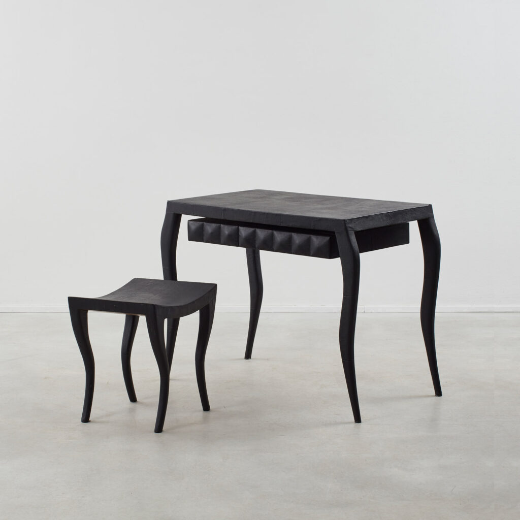 Ria & Youri Augousti Shagreen dressing table and stool