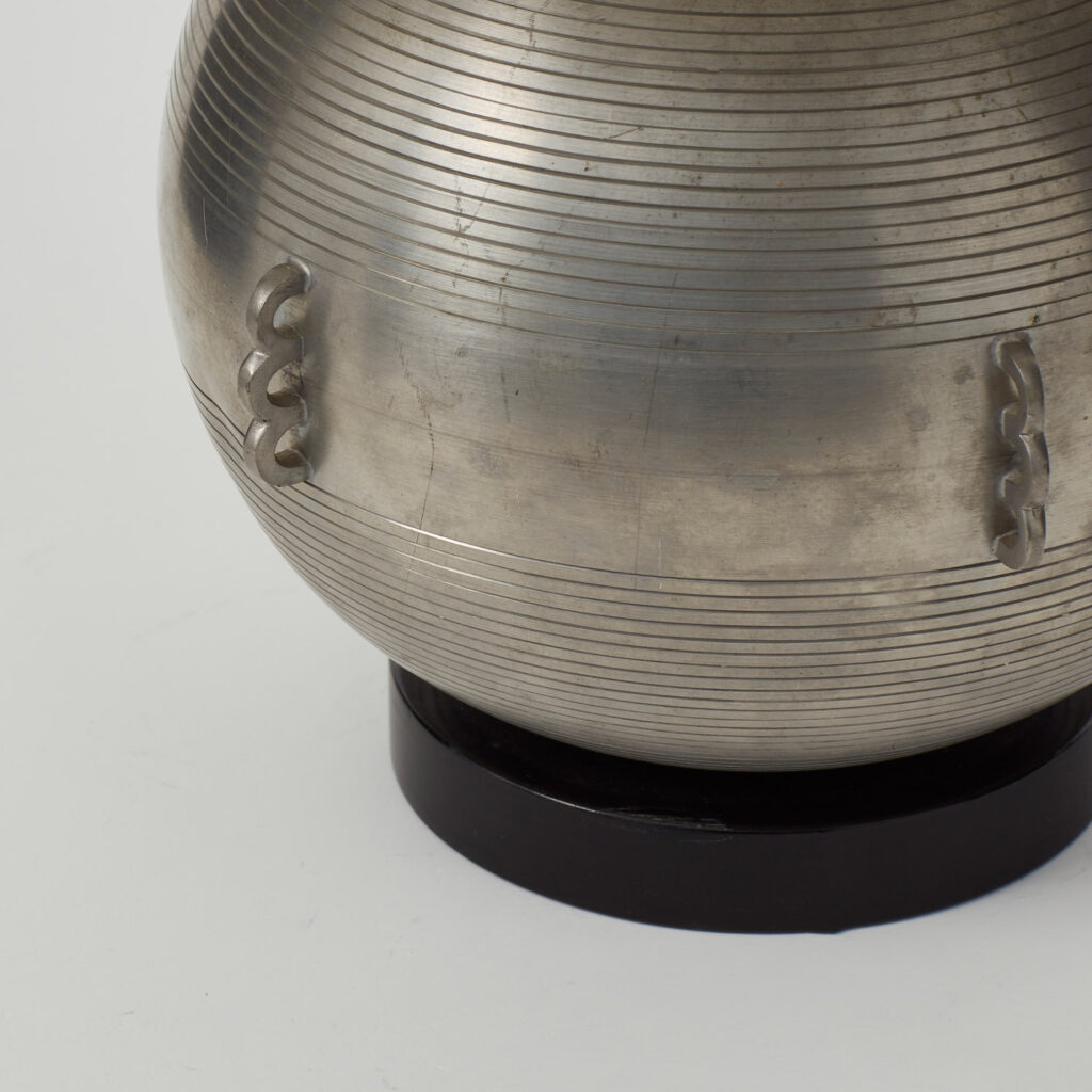 Sylvia Stave Pewter table lamp