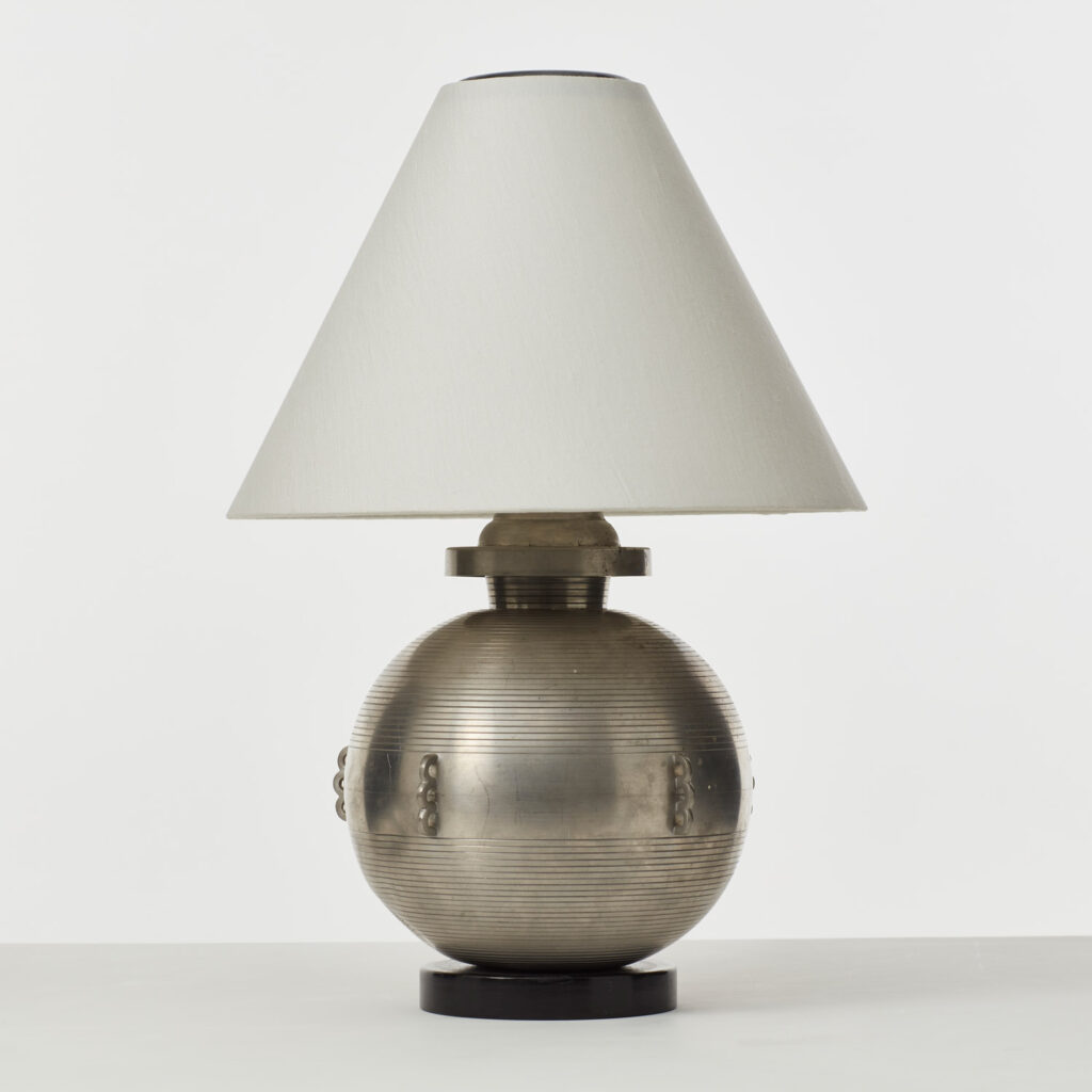 Sylvia Stave Pewter table lamp