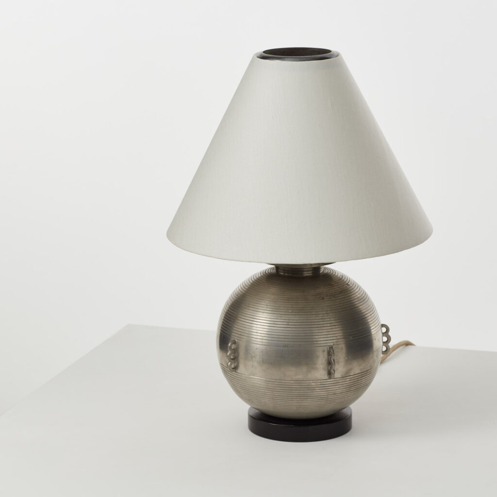 Sylvia Stave Pewter table lamp