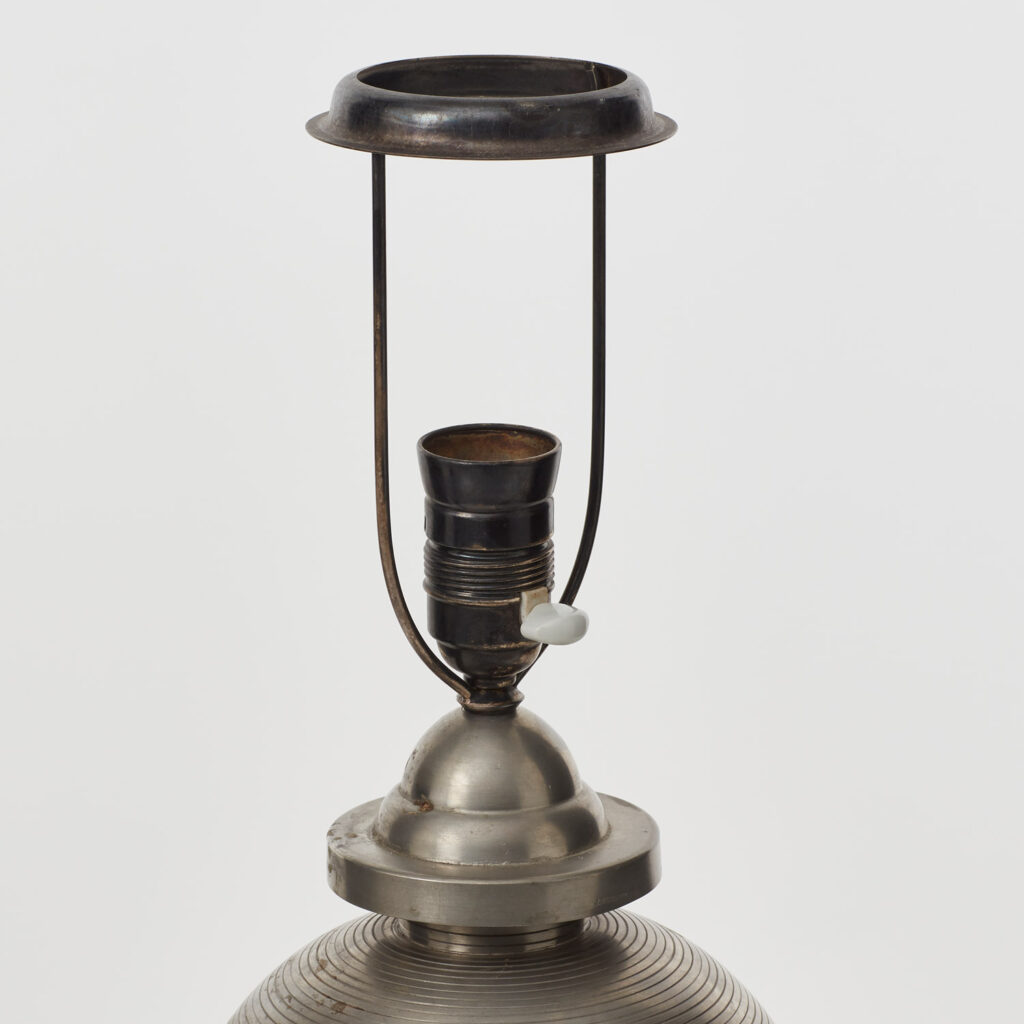 Sylvia Stave Pewter table lamp